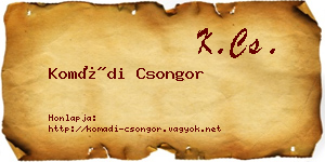 Komádi Csongor névjegykártya